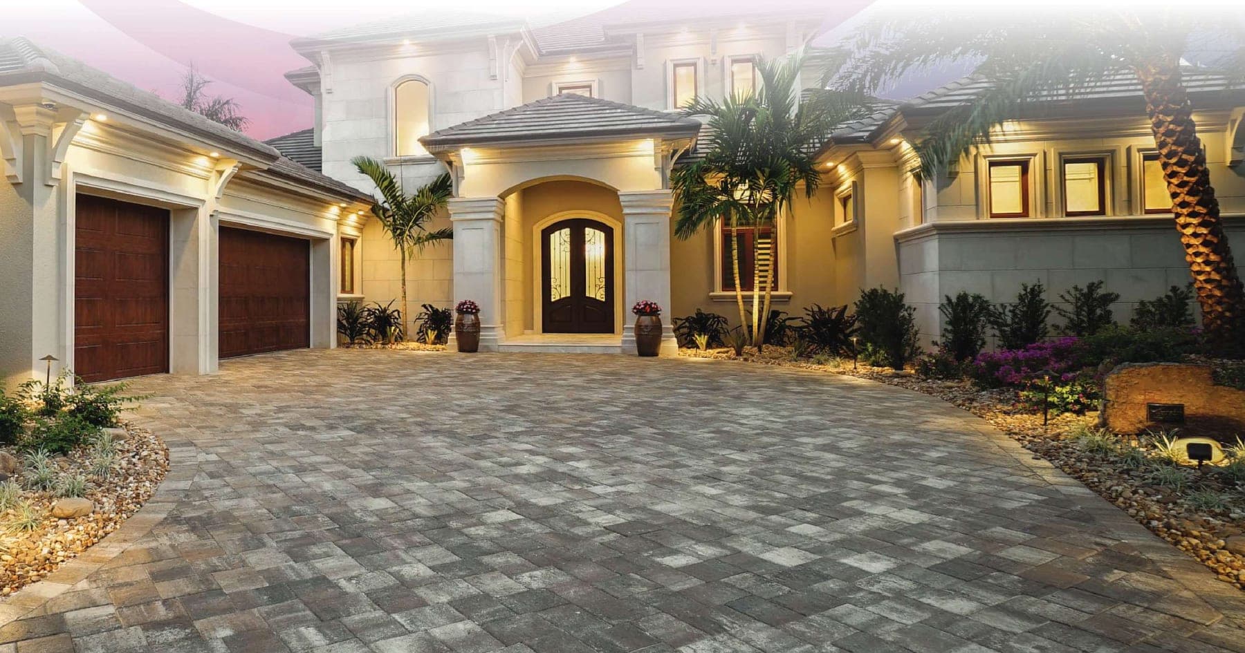 The Bluefin custom home front elevation by Koogler Homes, Cape Coral, FL