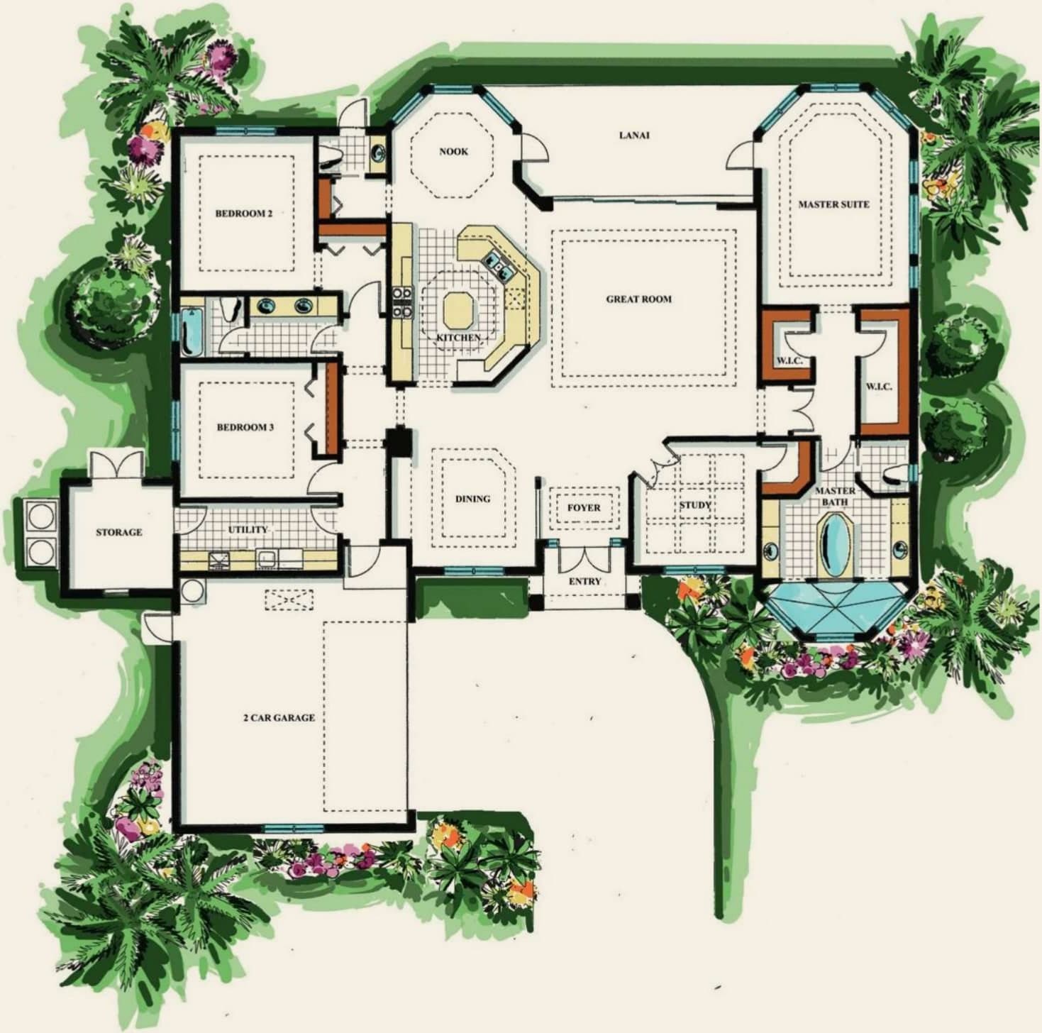 The Mirage floor plan rendering — Koogler Homes