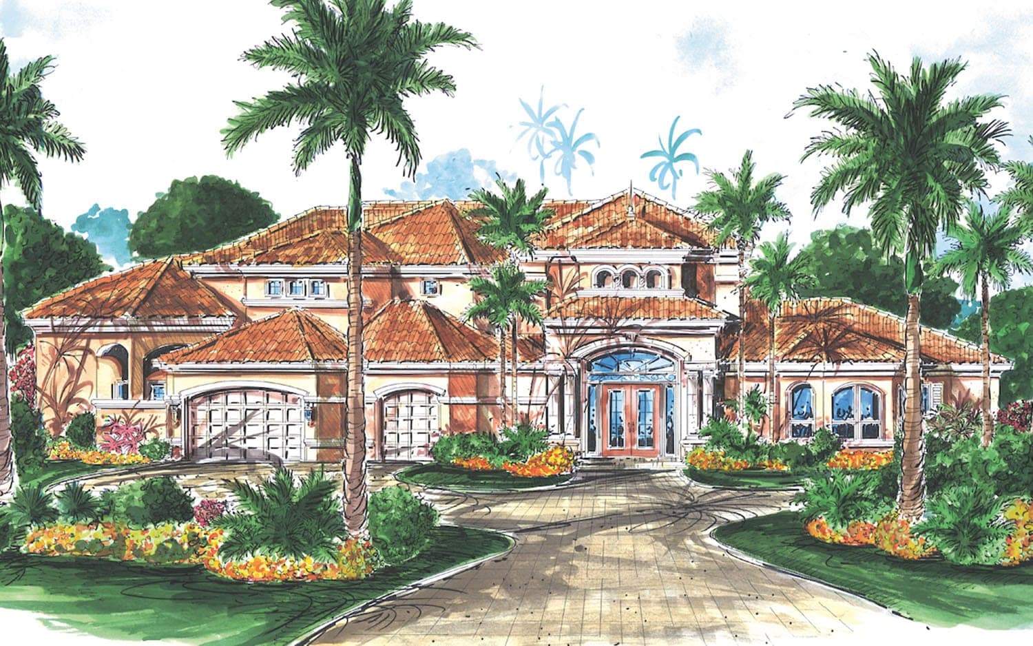 The Baronial floor plan elevation — Koogler Homes custom home builder