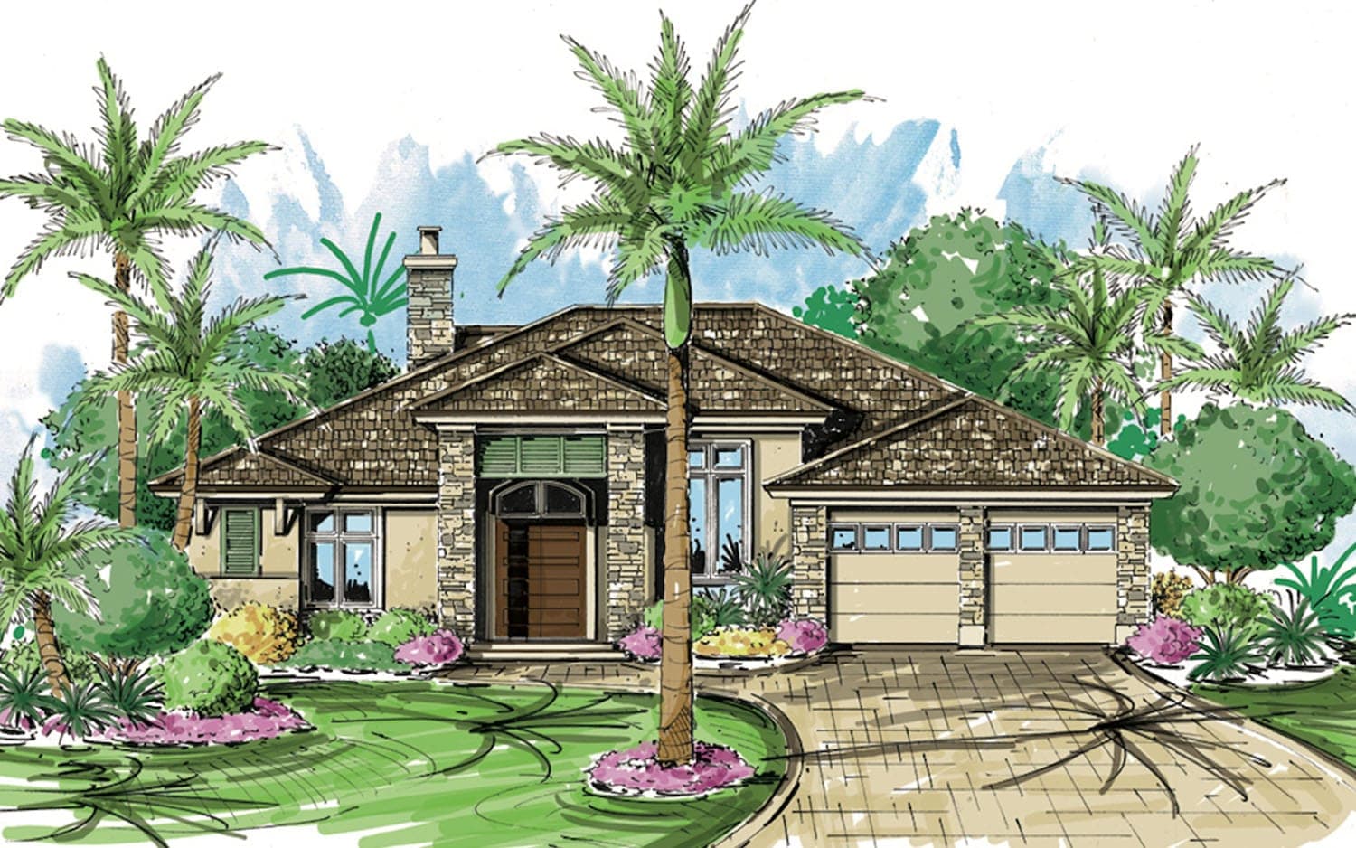 The Marquesa II floor plan elevation — Koogler Homes custom home builder