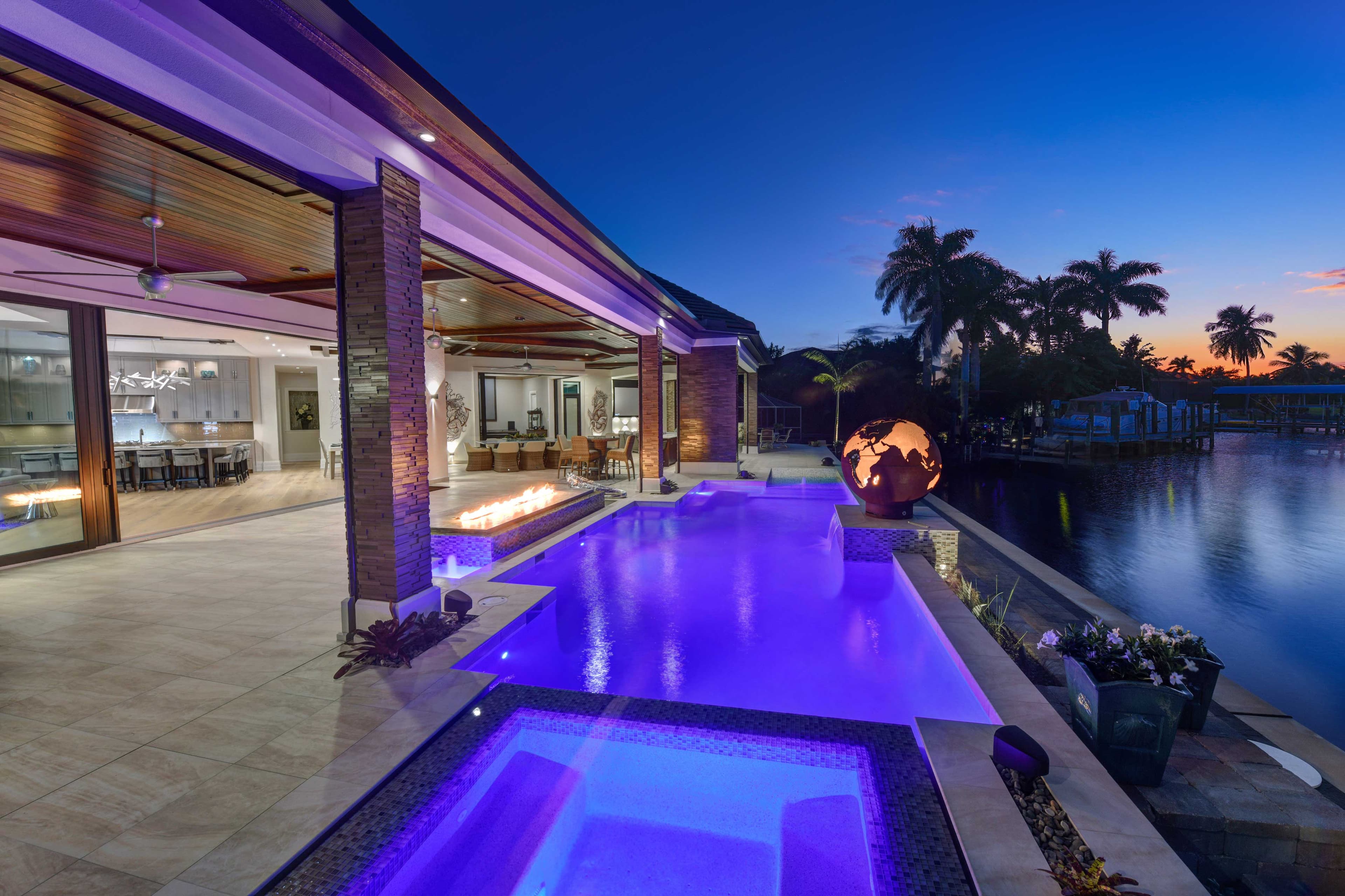 Modern Jewel pool and lanai — Koogler Homes custom home